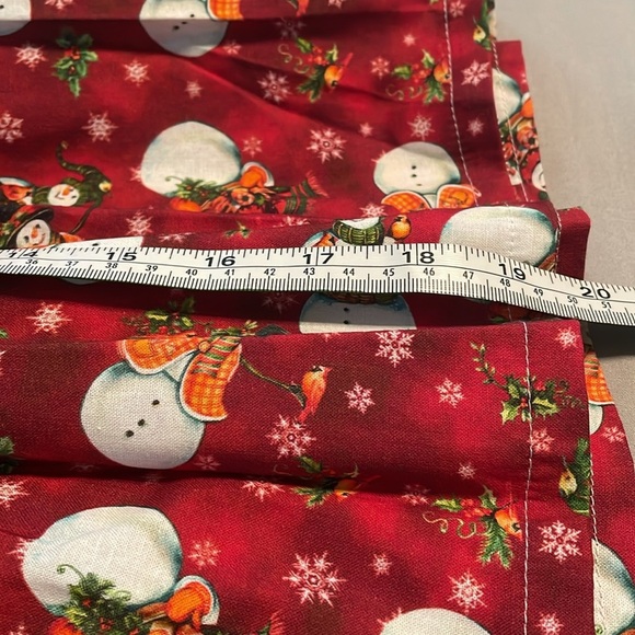 Babies and Bows handmade dress/jumper w/matching doll dress snowman design - Picture 10 of 13